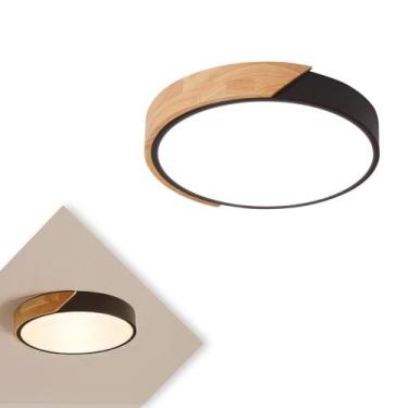 Imagem de Plafon Luminaria Led Teto Sala Quarto Preto NITROLUX