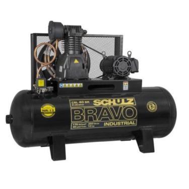 Imagem de Compressor Ar 40 Pés 250 Litros 10cv Trifásico Bravo Schulz