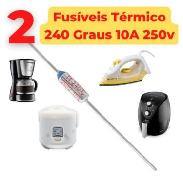 Imagem de Fusível Térmico 240 240C 240g 240C 240 Graus 10A 250V (02 peças) - div