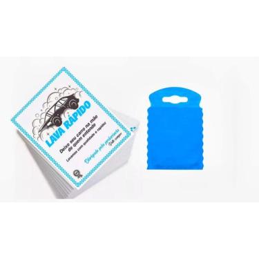 Imagem de kit 100 tapetes lava rapido 25 lixeira tnt azul - Icaixas