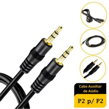 Imagem de Cabo Auxiliar P2 x P2 Áudio Estéreo 1.50 Metros Gold - Universal - Ino