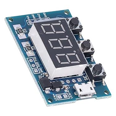 Imagem de Módulo de Ciclo de Trabalho, PWM Generator Plastic 2 Channel Frequency Drive Ajustável Componente Eletrônico, 3 Botões Independentes para, Osciloscópios