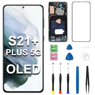 Imagem de Tela OLED para Samsung Galaxy S21 Plus 5G LCD Touch Display digitalizador com moldura montagem completa com kit de ferramentas de reparo SM-G996W SM-G996U (suporte a impressão digital)