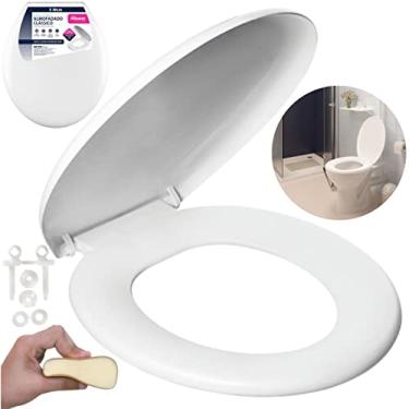 Imagem de Assento Tampa Vaso Sanitário Oval Almofadado Branco | Atlas