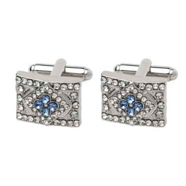 Imagem de Brincos de smoking com strass para homens, abotoaduras francesas, prendedor de gravata para terno, acessórios de camisa para homens, casamentos, negócios, abotoaduras, clipes de gravata de cristal