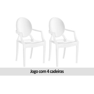 Imagem de Cadeira Sala de Jantar Wind Plus UZ4003 Kit 4 Un Polipropileno Branco - Kappesberg