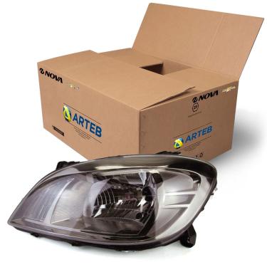 Imagem de Farol Lado Esquerdo Dark Chrome Arteb Prisma /celta