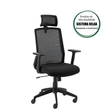 Imagem de Cadeira de Escritório Regulável Diretor Tela meet com Encosto de cabeça avantti