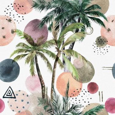 Imagem de Skyblur Papel de parede de coqueiro tropical descasque e cole papel de contato para armários e rastreadores à prova d'água papel de parede de vinil amigável para locatários para sala de estar quarto