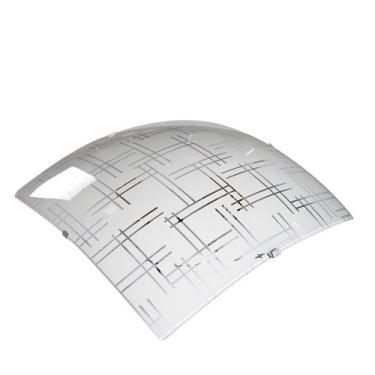 Imagem de Plafon Vidro Risk Quadrado Branco Neo Iluminação