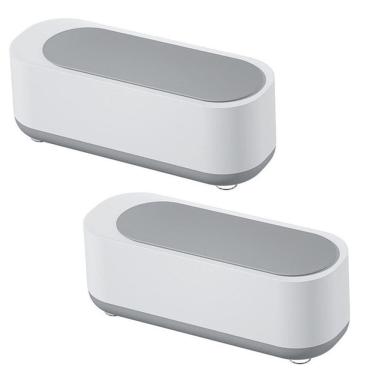 Imagem de Limpador Ultrassonico Oculos Joias Aneis Kit 2 unidades Pinceis de Maquiagem Acessorios Estojo Portatil Alta Frequencia Multiuso Limpeza Profunda