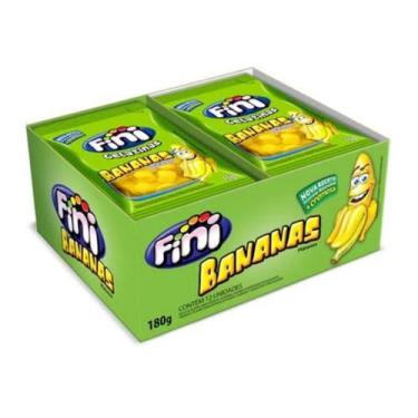 Imagem de Bala de Gelatina Banana Fini - 180g, 1 unidade, Banana