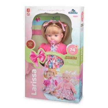 Imagem de Boneca Larissa Fala 74 Frases Educativas 50cm Adijomar