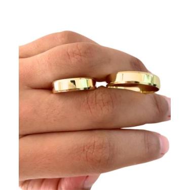 Imagem de Par de Alianças de Ouro 18k 6mm 8 gramas - Sheju Joias