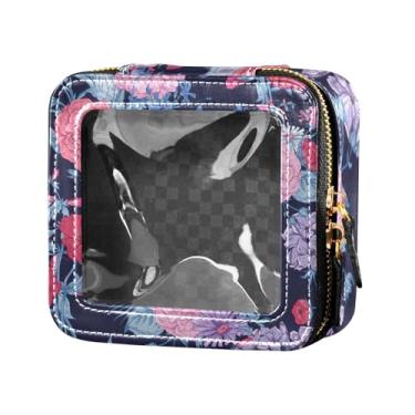 Imagem de Fitrendlovey Bolsa organizadora espaçosa de couro PU com claraboia e zíper para cosméticos em movimento, T15, one size