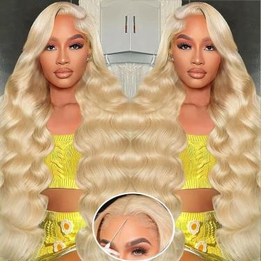 Imagem de Peruca Rruaneal 613 Cabelo humano loiro 28" 200% densidade de renda frontal