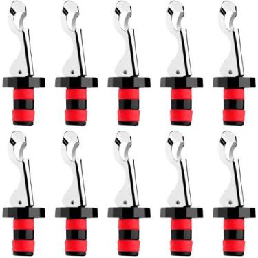 Imagem de Kit 10 Tampas para Garrafa Acessórios para Vinho Abridor de Garrafa Co