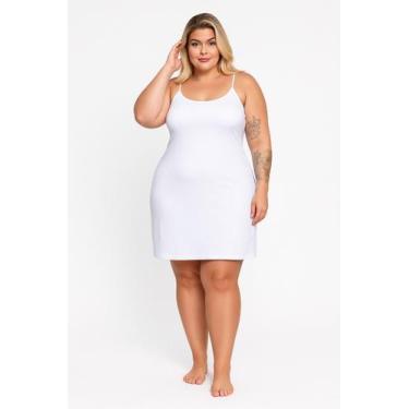 Imagem de Vestido Plus Size Combinete Feminino Combinação Segunda Pele Para Usar