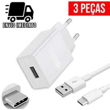 Imagem de Kit 3 Carregador Turbo Tipo C USB com Cabo Super Rapido 5.0A - Maxmídi