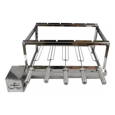 Imagem de Churrasqueira Giratoria Gira Grill 5 Espetos Inox - infinity grill