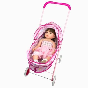 Imagem de Carrinho Boneca Reborn Bercinho Encantável Passeio Divertido