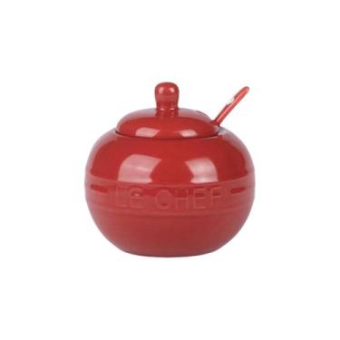Imagem de Açucareiro Em Cerâmica Le Chef 300ml Haüskraft, Vermelho