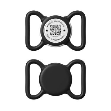 Imagem de Suporte para Airtag QR Code, escaneie o código QR, envie e-mail de alerta de localização GPS, proteção total IPX8 à prova d'água, capa antiperda de ar, acessórios de airtag para cães, gatos, coleira,