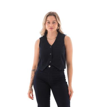 Imagem de Colete Jeans Feminino Arauto Comfy Blue Essence