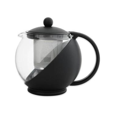 Imagem de Bule cha cafe com infusor chaleira de vidro 1250ml inox - Yeet