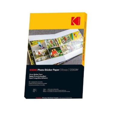 Imagem de Papel Fotográfico Adesivo KODAK Sticker Brilhante 120g A4 10 Folhas