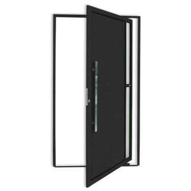 Imagem de Porta Pivotante Lambril Visione Com Puxador Super 210cm X 120cm Brimak Preto