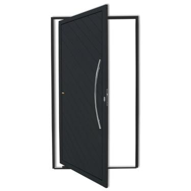 Imagem de Porta Pivotante Lambril Savana Com Puxador Super 210cm X 120cm Brimak Preto