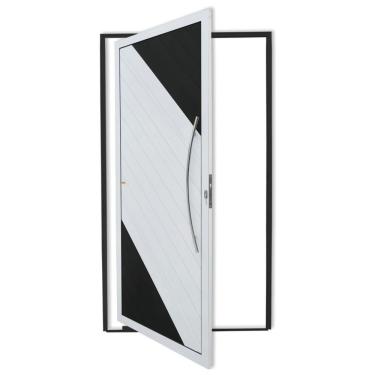 Imagem de Porta Pivotante Lambril Savana Com Puxador Super 210cm X 100cm Brimak Mix Preto
