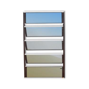 Imagem de Basculante Plus Vidro Reflex 100cm X 80cm Brimak Mix Corten