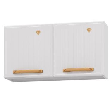 Imagem de Armário De Cozinha De Aço Aéreo Duplo Telasul Diamante Branco