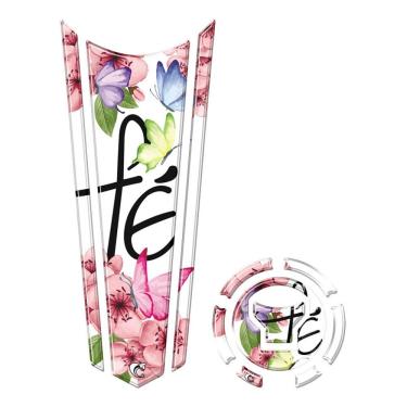 Imagem de Adesivo Faixa Gravata Tanque E Bocal Moto Resinado Fé Transparente