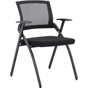 Imagem de Kit 2 Cadeiras De Escritório Universitária Dobrável Tela Mash - Preta