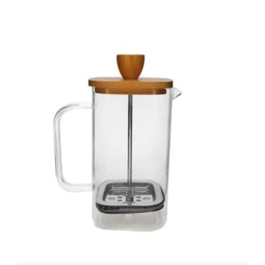 Imagem de Cafeteira Prensa Francesa Quadrada Com Tampa Bambu 350ml