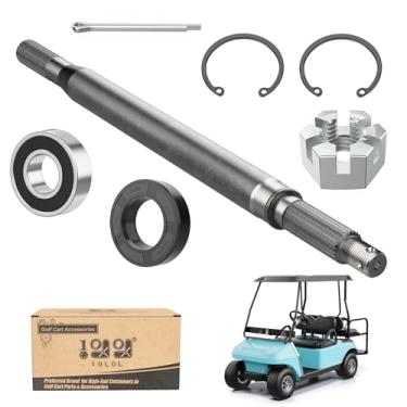 Imagem de 10L0L Eixo estriado traseiro para carrinho de golfe Yamaha G16 G19 G22 G27 1996-2008 modelos de carrinho de golfe elétrico e a gás, (curto) lado do motorista OEM # JR1-G6511-00-00