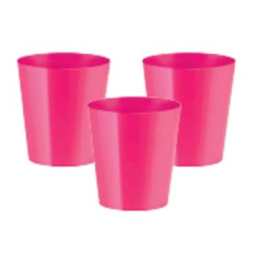 Imagem de Copinho de Doce Neon 25ml Acrílico Brilha na Luz Negra 10 Unid (Rosa)