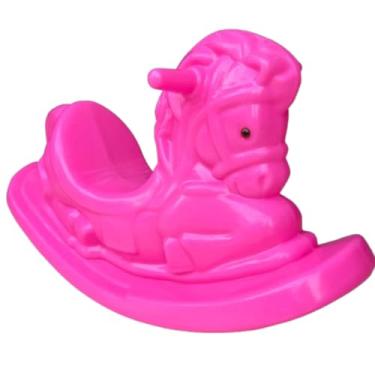 Imagem de BE PLACE KIDS Cavalinho de Balanço Rosa Brilhante, Gangorra Infantil