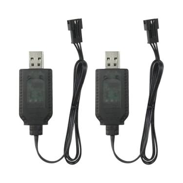 Imagem de PDEEY Carregador Sm-3P Para Carro/Barco/Blaster De Gel Controle Remoto, Bateria Íon-Lítio Lipo 7,4 V - Cabo Carregamento Usb, Pacote Com 2