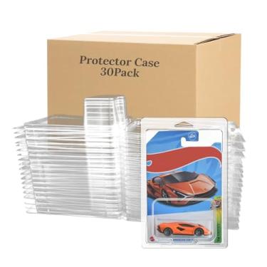 Imagem de Adevar 30 Peças De Capa Protetora Compatível Com Modelos Carro Hot Wheels, Estojos Armazenamento Para Exibição, Suporte Parede Em Formato Concha Fundida