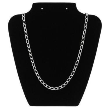 Imagem de Corrente Cordão Masculino Banhada Prata Premium Grumet Minimalista - V