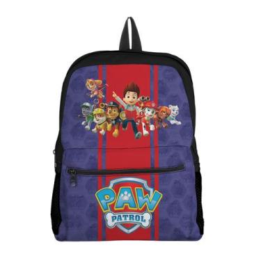 Imagem de Mochila com Bolso Escolar Infantil Avulsa Patrulha Canina Menina e Men