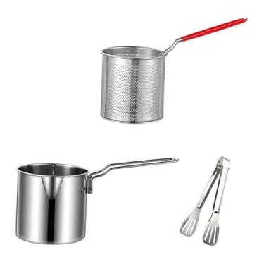 Imagem de Fenteer Pequena frigideira profunda batatas fritas fritas fritadeiras fritadeiras panela de sopa para frango frito