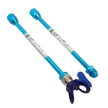 Imagem de 2 Pacote de Pulverizador Sem Ar Extensão da Ponta da Pistola G7/8 14 Aço Inoxidável Aço Sem Ar Sprayer de Tinta Extensão da Haste da Haste da Haste para Casa, 30cm/11,8in (Azul)