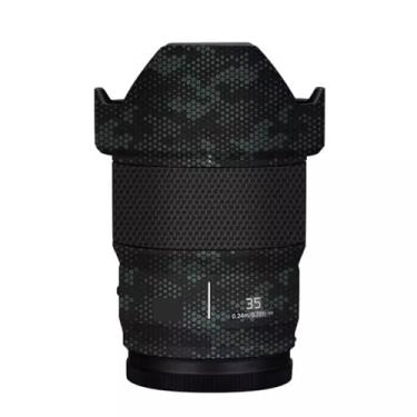 Imagem de Película protetora de lente de câmera película protetora de vinil adesivo premium para Panasonic Lumix S 35 mm F1.8 decalque fotográfico 35 1.8 (verde mamãe)