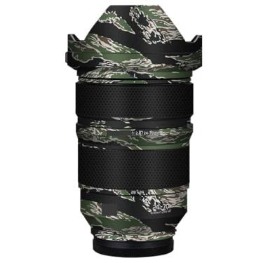 Imagem de Adesivo de câmera antiarranhões com tampa de lente para Panasonic Lumix S 24-70 mm F2.8 Película protetora decalque protetor corporal 24-70 2.8 (camuflagem listrada de ígre)