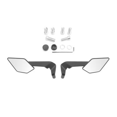 Imagem de GZDLMoto Espelhos laterais de motocicleta espelho retrovisor universal com parafusos M8 M10 de substituição para motocicleta, scooter, quadriciclo, bicicleta, bicicleta suja, bicicleta nua